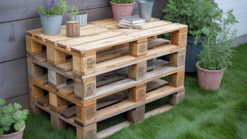 DIY-Hochbeet aus alten Paletten für Balkon und Garten selbst bauen
